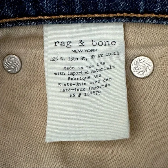 Rag & Bone Dash Ankle Jeans Sz. 29 - Picture 8 of 9
